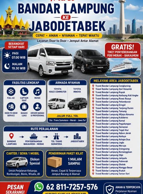 Travel Bandar Lampung Kelapa Dua Langsung Cus Tanpa Transit