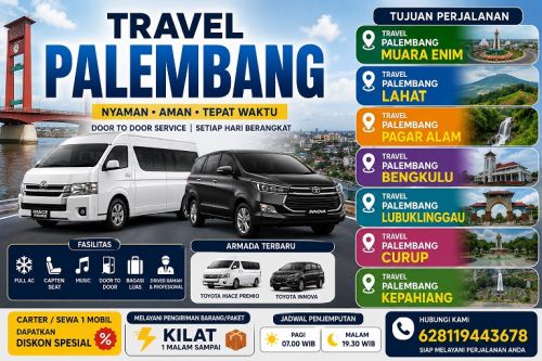 Travel Palembang Lahat Siap Jemput Seluruh Area & Full AC