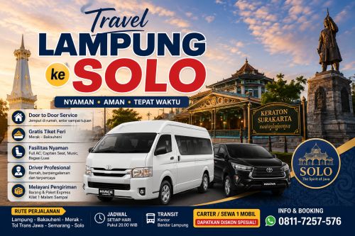 Travel Lampung Solo 24 Jam Siap Jemput dari Rumah ke Tujuan