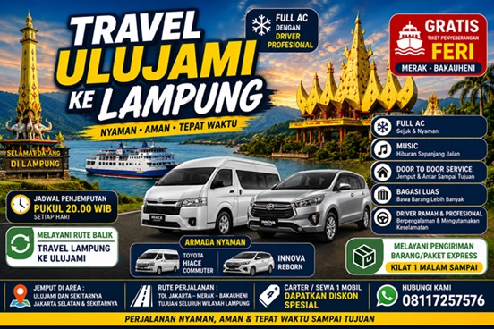 Travel Ulujami ke Lampung Full AC dengan Driver Profesional